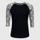 ILTEX Apparel St. Patrick's Plaid Clover Black Top