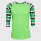 ILTEX Apparel St. Patrick's Striped Clover Green Top