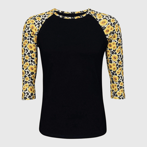 ILTEX Apparel Sunflower Cheetah Black Top