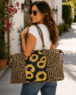 ILTEX Apparel Sunflower Cheetah Weekender Bag