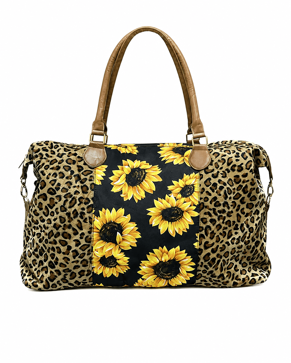 ILTEX Apparel Sunflower Cheetah Weekender Bag