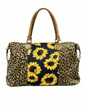ILTEX Apparel Sunflower Cheetah Weekender Bag