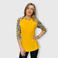 ILTEX Apparel Sunflower Plaid Black White Top