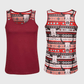 ILTEX Apparel Tank tops Aztec Skull Maroon Polyester Tank Top