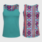 ILTEX Apparel Tank tops Aztec Teal Polyester Tank Top (AZTT-101)