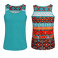 ILTEX Apparel Tank tops Aztec Teal Polyester Tank Top (AZTT-102)