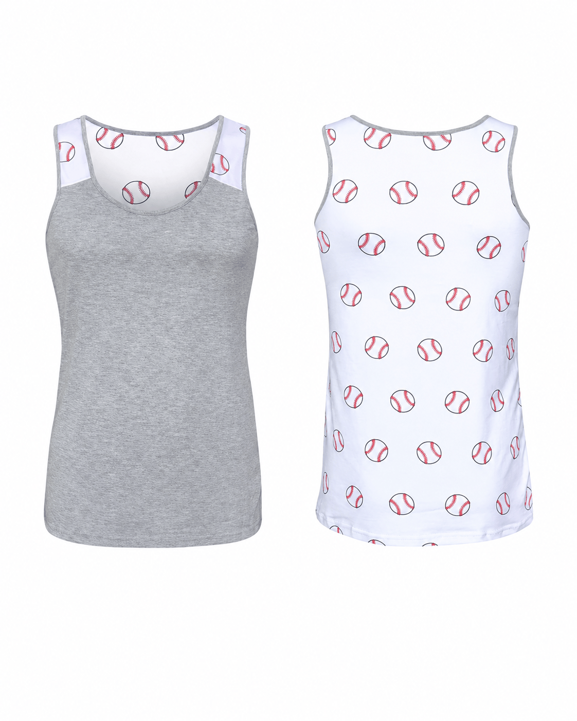 ILTEX Apparel Tank tops Baseball Printed Balls Tank Top