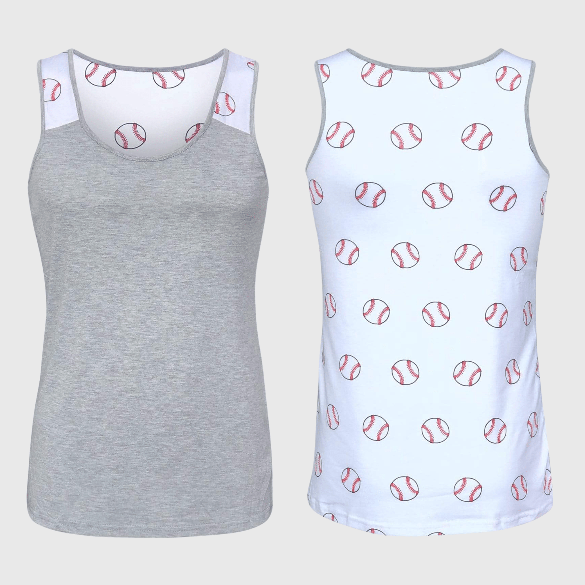 ILTEX Apparel Tank tops Baseball Printed Balls Tank Top