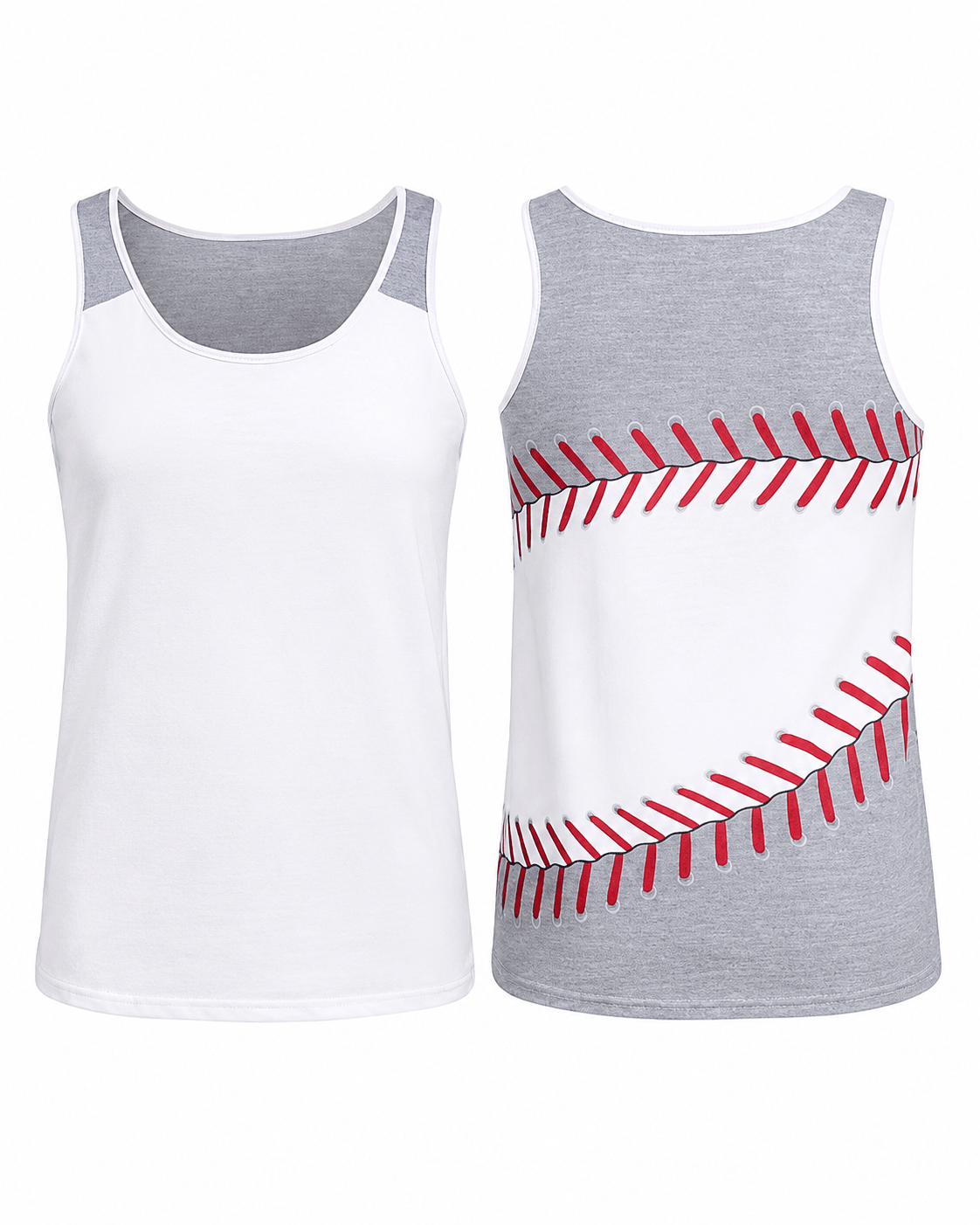 ILTEX Apparel Tank tops Baseball White Stitching Tank Top