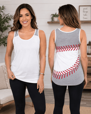 ILTEX Apparel Tank tops Baseball White Stitching Tank Top
