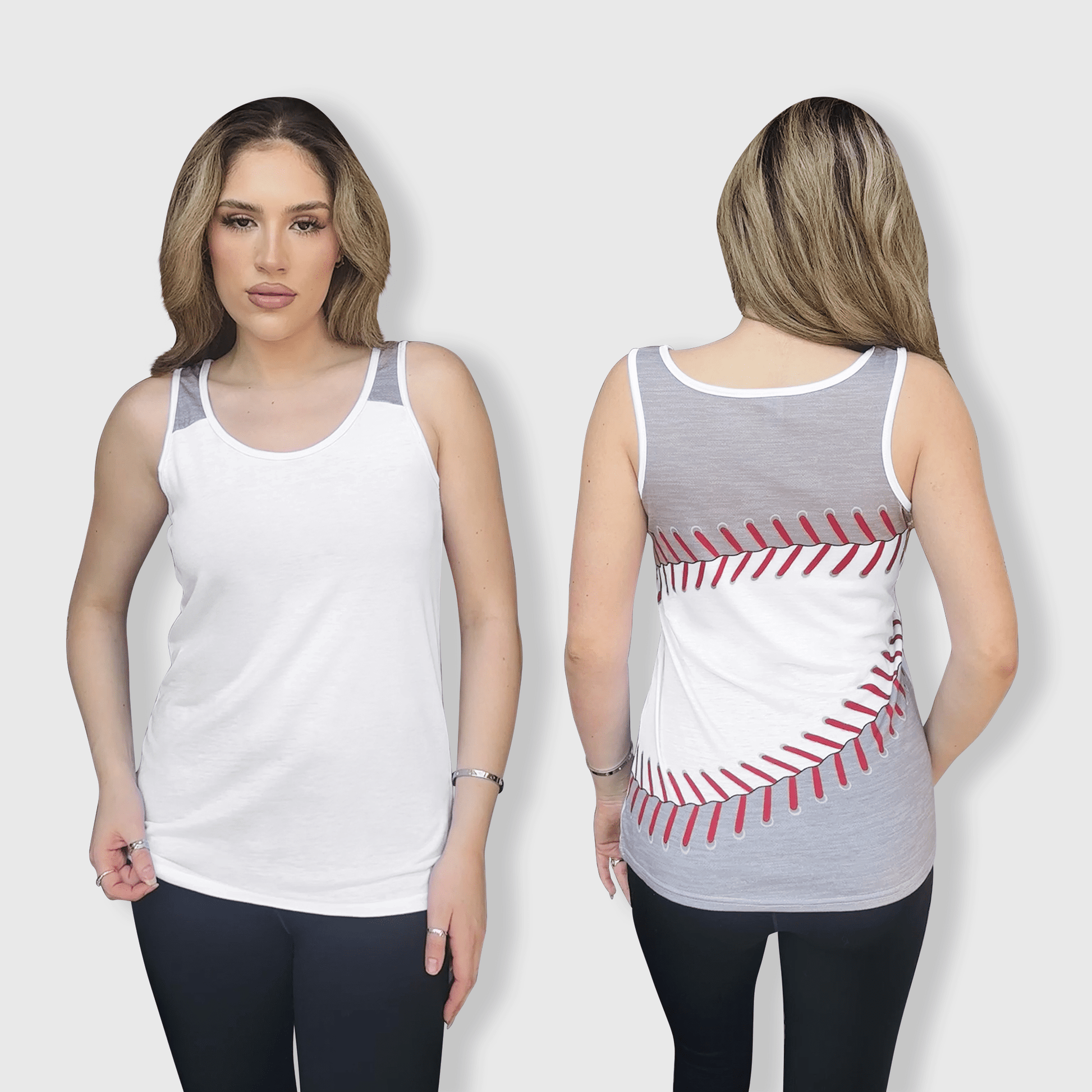 ILTEX Apparel Tank tops Baseball White Stitching Tank Top