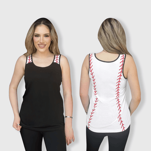 ILTEX Apparel Tank tops Black/White / Small Baseball Tank Top