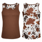 ILTEX Apparel Tank tops Cow Brown Polyester Tank Top