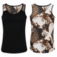 ILTEX Apparel Tank tops Cow Cheetah Black Polyester Tank Top