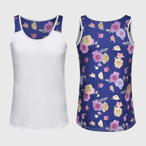ILTEX Apparel Tank tops Floral White Polyester Tank Top