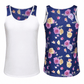 ILTEX Apparel Tank tops Floral White Polyester Tank Top