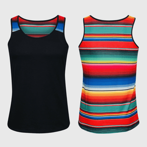 ILTEX Apparel Tank tops Serape Black Polyester Tank Top