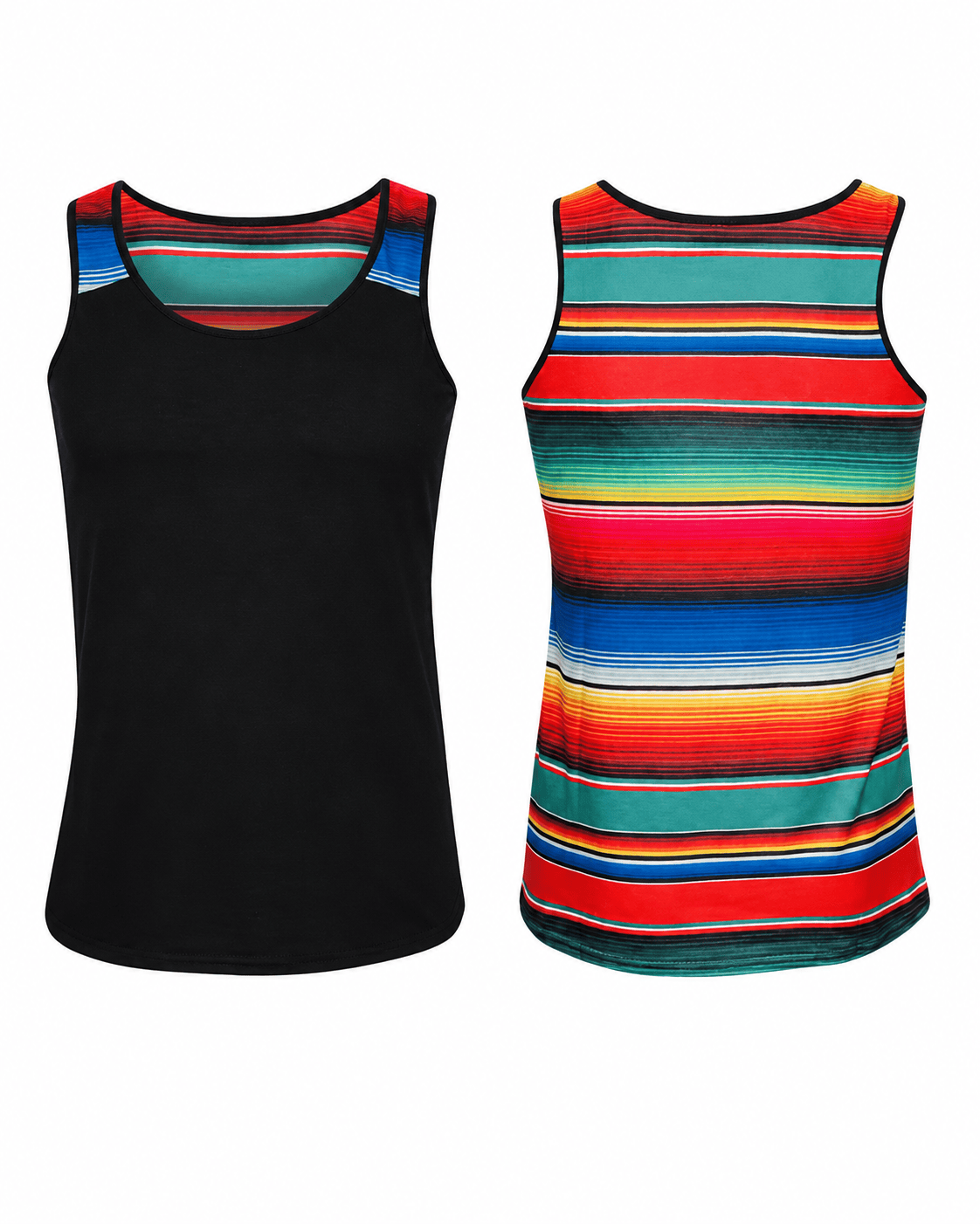 ILTEX Apparel Tank tops Serape Black Polyester Tank Top