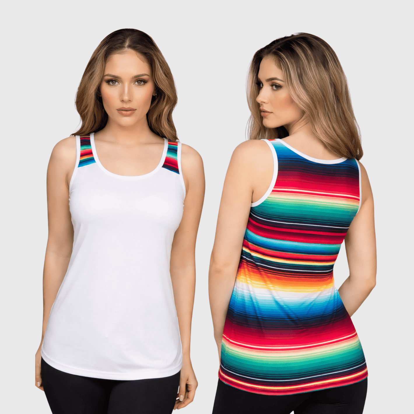 ILTEX Apparel Tank tops Serape White Polyester Tank Top