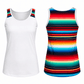 ILTEX Apparel Tank tops Serape White Polyester Tank Top