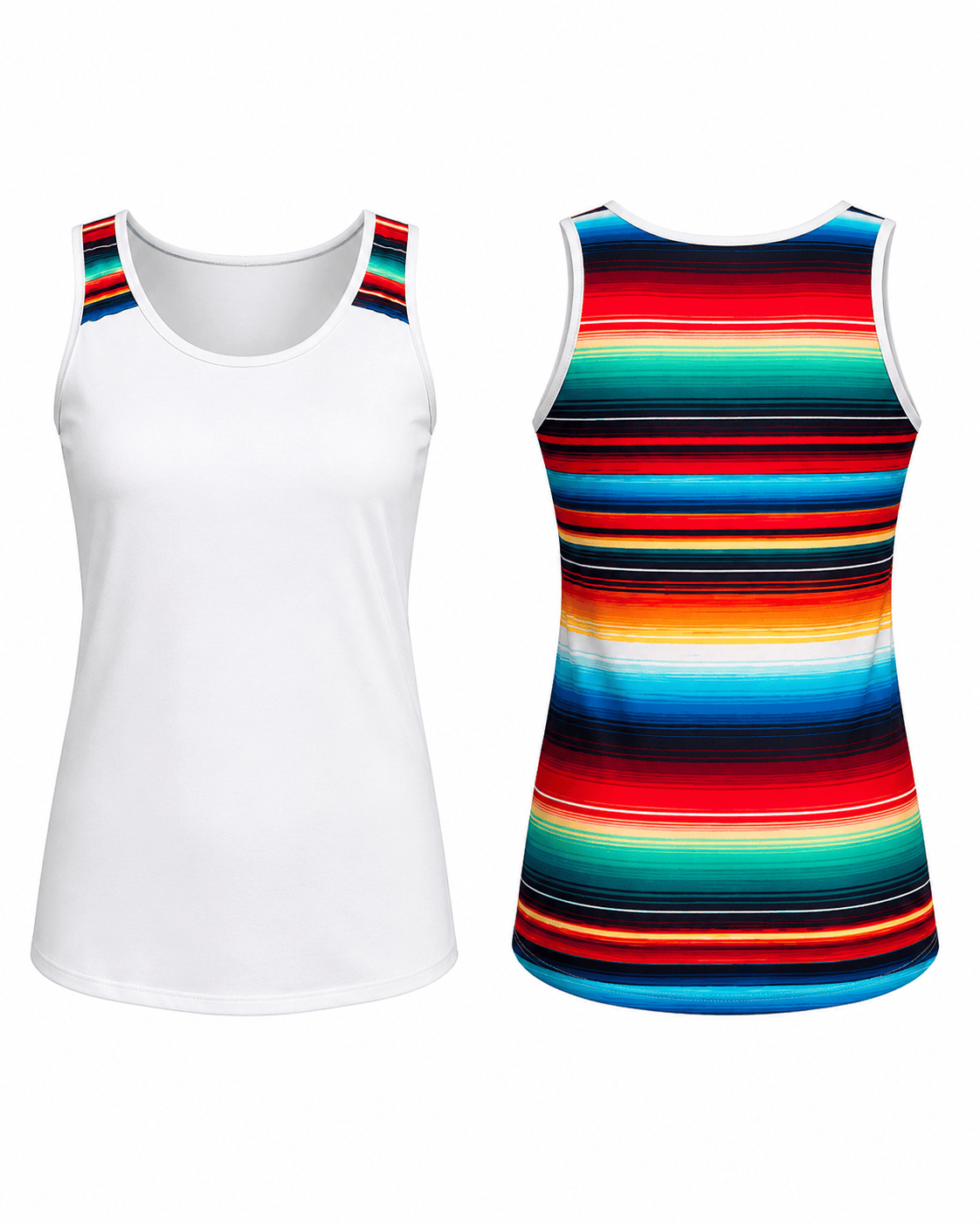 ILTEX Apparel Tank tops Serape White Polyester Tank Top