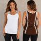 ILTEX Apparel Tank tops Small / White/Brown Football Tank Top