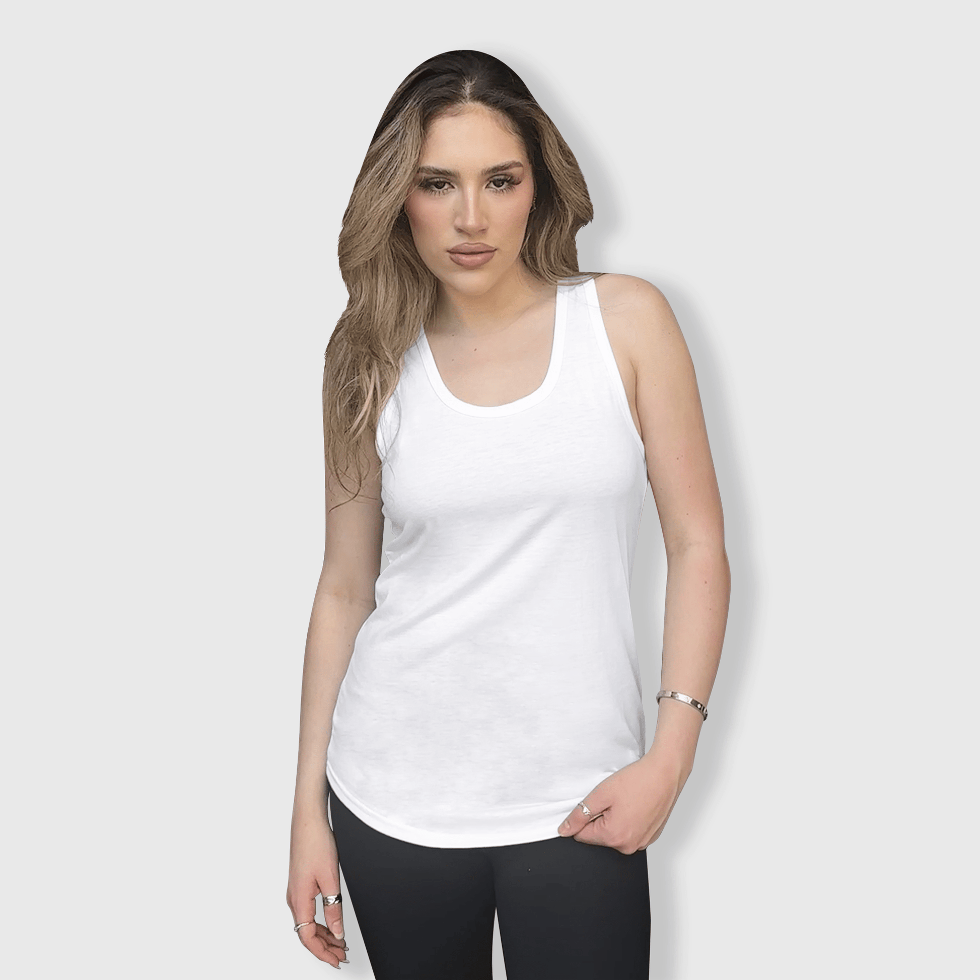 ILTEX Apparel Tank tops Sublimation Racerback White Polyester Tank Top - Adult & Kids