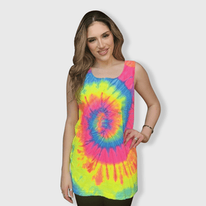 ILTEX Apparel Tank tops Tie Dye Neon Rainbow Tank Top