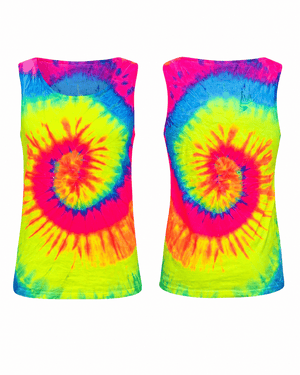ILTEX Apparel Tank tops Tie Dye Neon Rainbow Tank Top