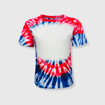 ILTEX Apparel Tie Dye 4th of July Blank Faux Bleached Kids Top