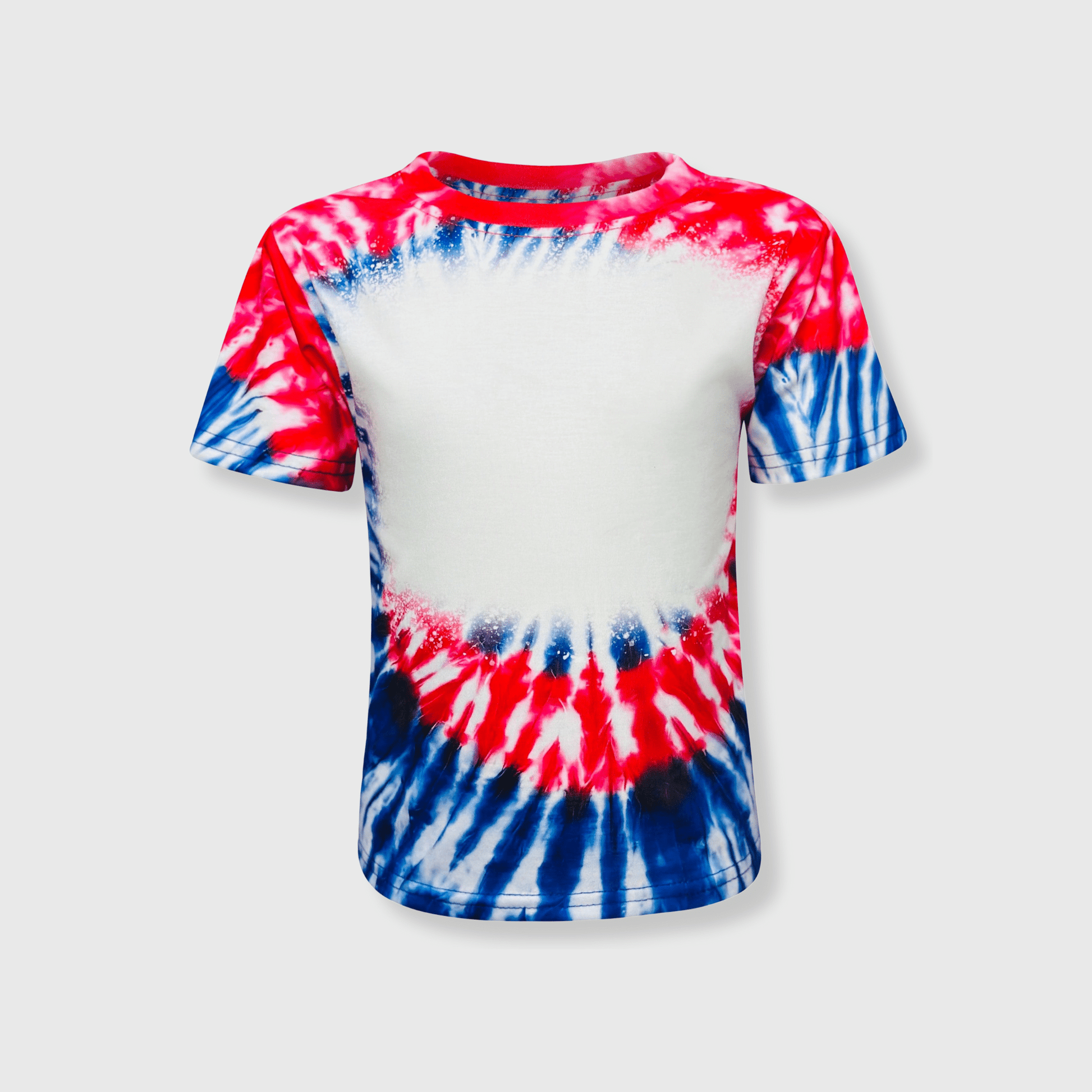 ILTEX Apparel Tie Dye 4th of July Blank Faux Bleached Kids Top