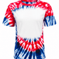 ILTEX Apparel Tie Dye 4th of July Blank Faux Bleached Kids Top