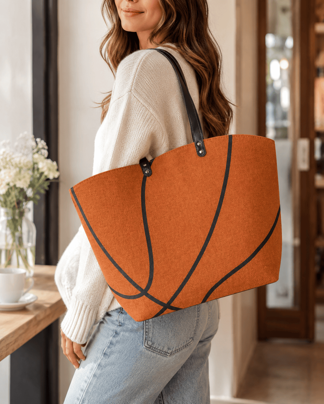 ILTEX Apparel Tote Bag Basketball Canvas Tote Bag