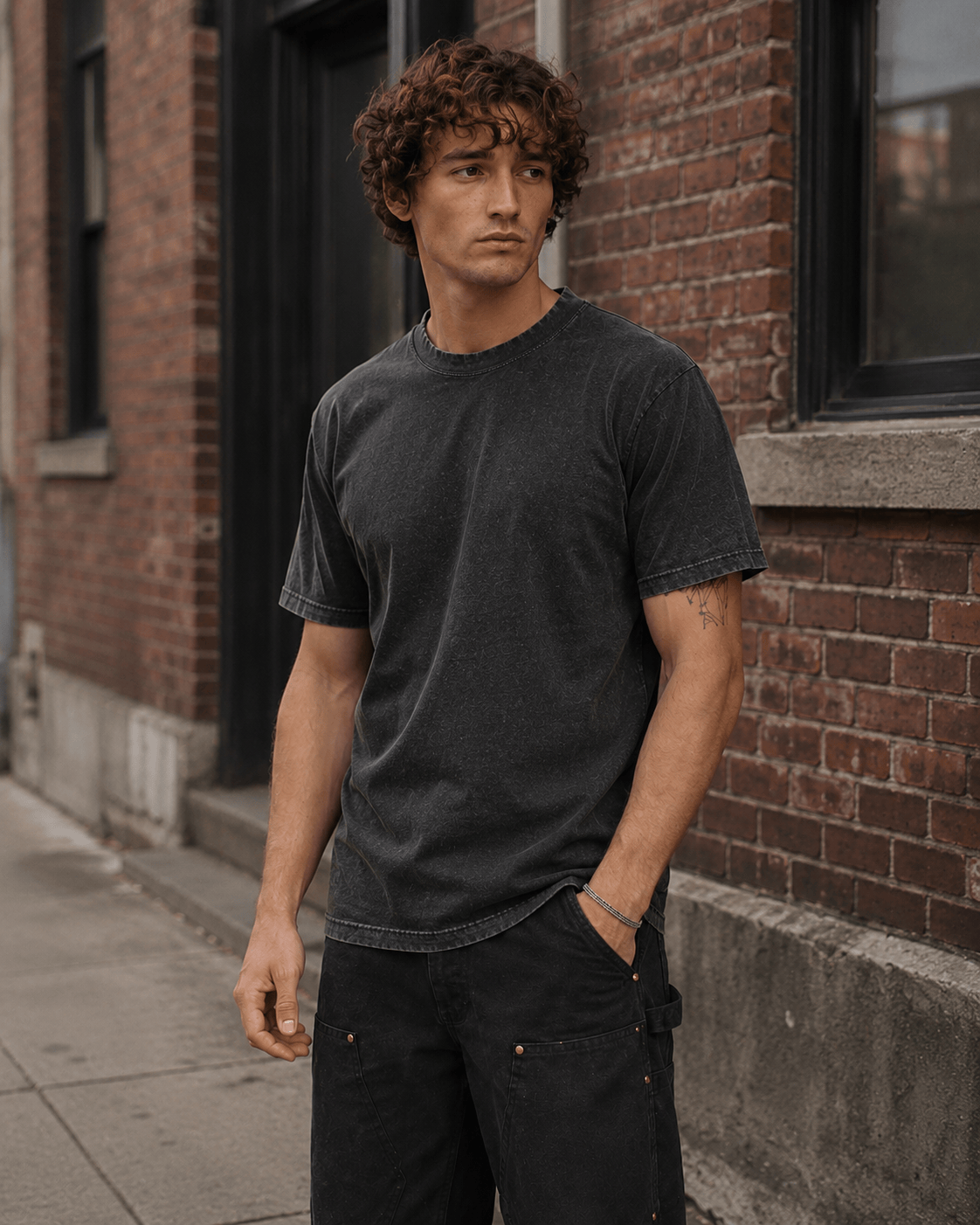 ILTEX Apparel Washed Black / Small Adult Vintage Tee 6.5oz | VT400