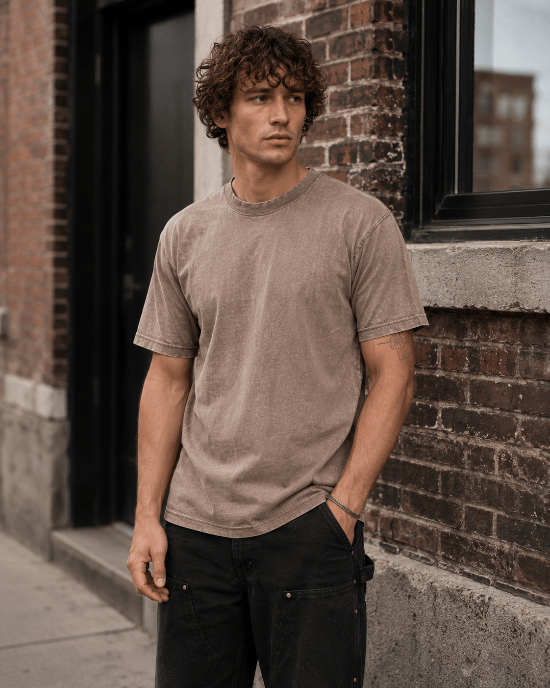 ILTEX Apparel Washed Brown / Small Adult Vintage Tee 6.5oz | VT400