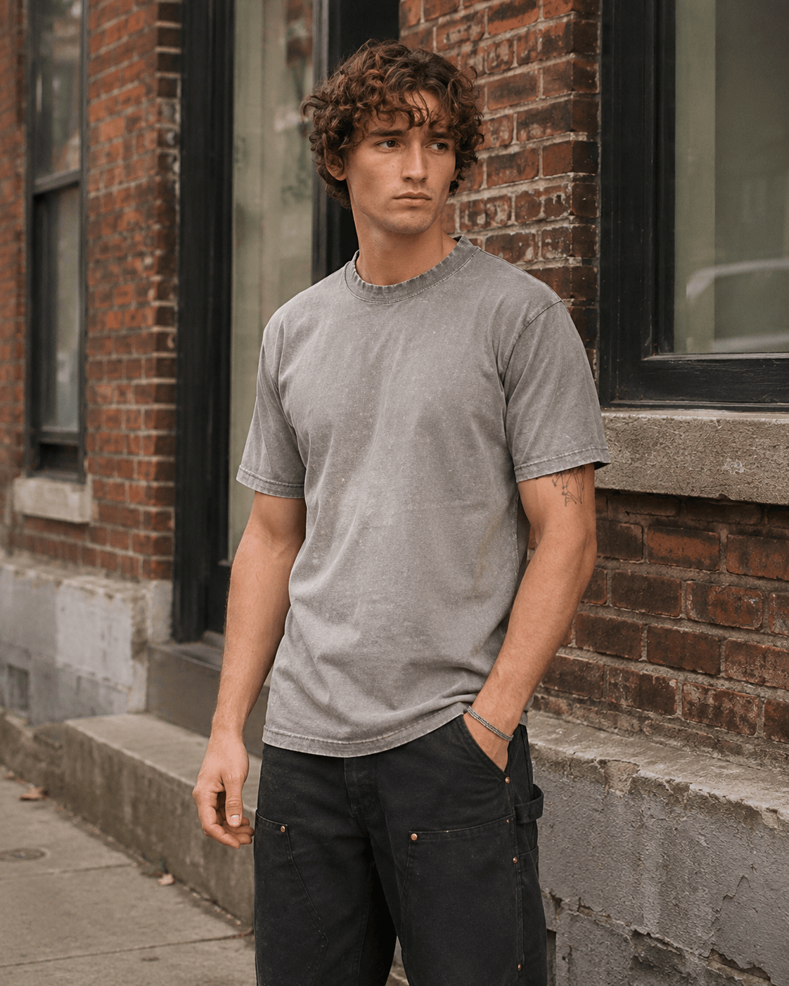 ILTEX Apparel Washed Gray / Small Adult Vintage Tee 6.5oz | VT400