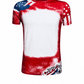 ILTEX Apparel Women's Clothing 4th of July Stars & Stripes Faux Bleached Top