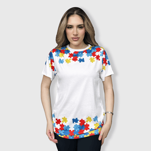 ILTEX Apparel Women's Clothing Autism Puzzles Blank Top