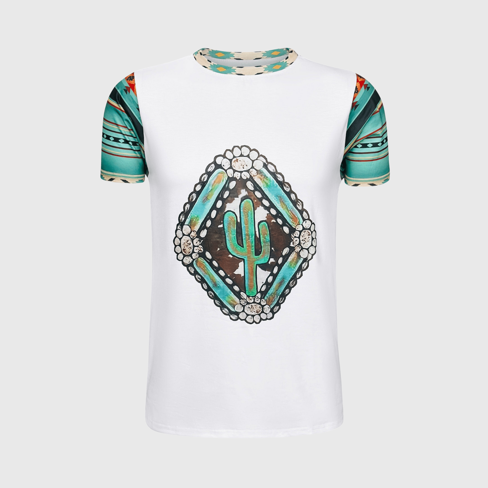aztec cactus Aztec Cactus White Top - Desert-Inspired & Stylish