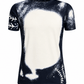 ILTEX Apparel Women's Clothing Baseball Black Blank Faux Bleached Top