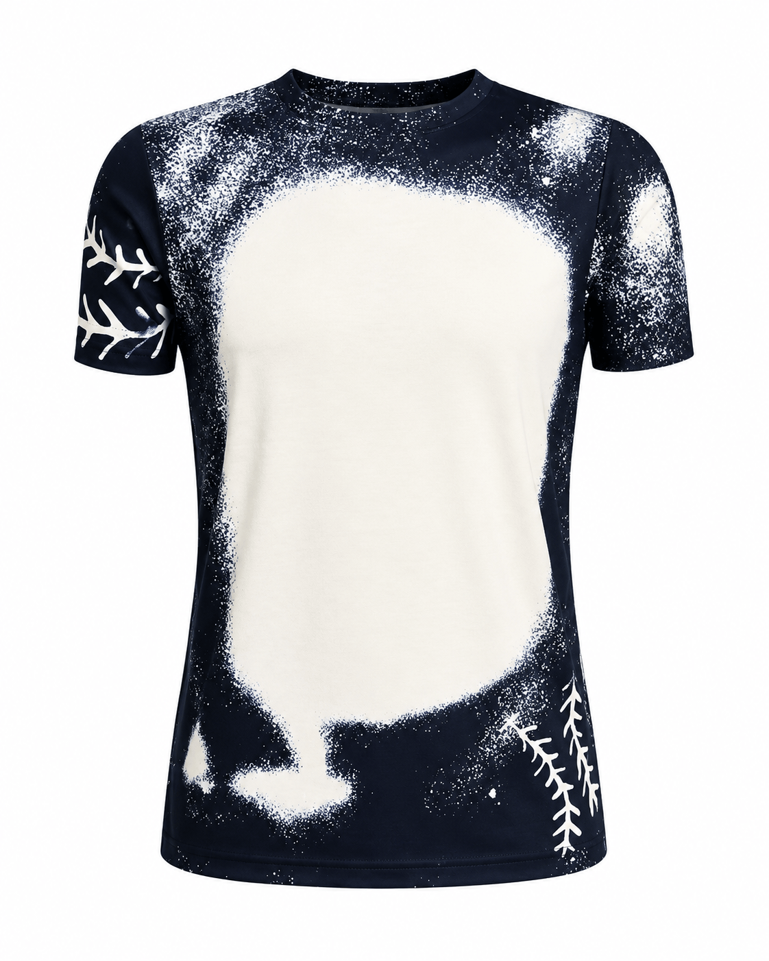 ILTEX Apparel Women's Clothing Baseball Black Blank Faux Bleached Top