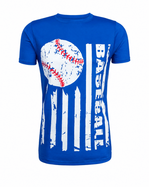 ILTEX Apparel Women's Clothing Baseball Striped Blue Top