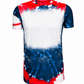 ILTEX Apparel Women's Clothing Baseball Tie Dye Blank Faux Bleached Top