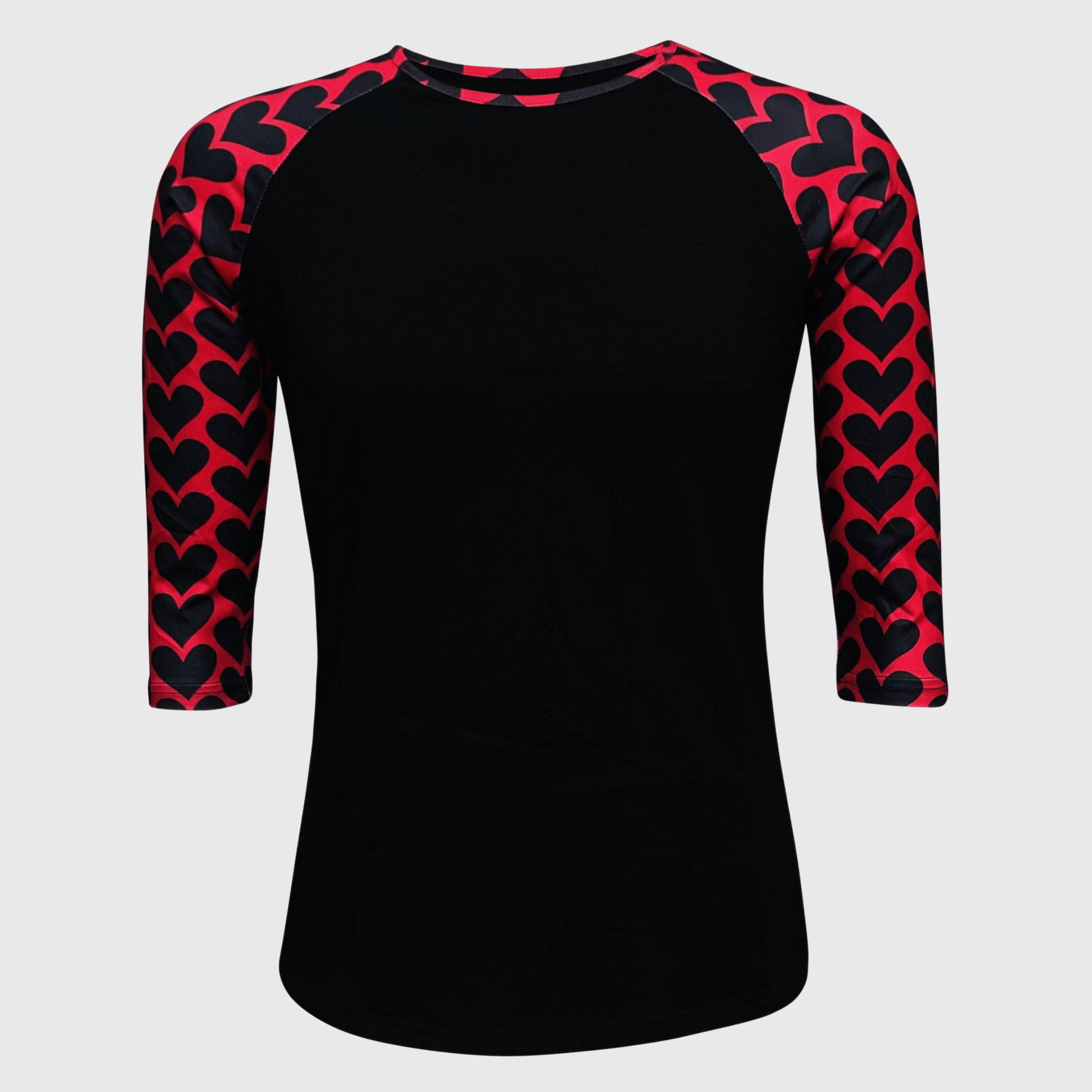 ILTEX Apparel Women's Clothing Black Red Heart Top