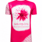 ILTEX Apparel Women's Clothing Breast Cancer 'Faith Hope Love' Bleached Top