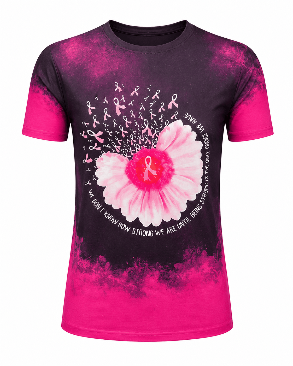 ILTEX Apparel Women's Clothing Breast Cancer Shaded Pink Bleached Top