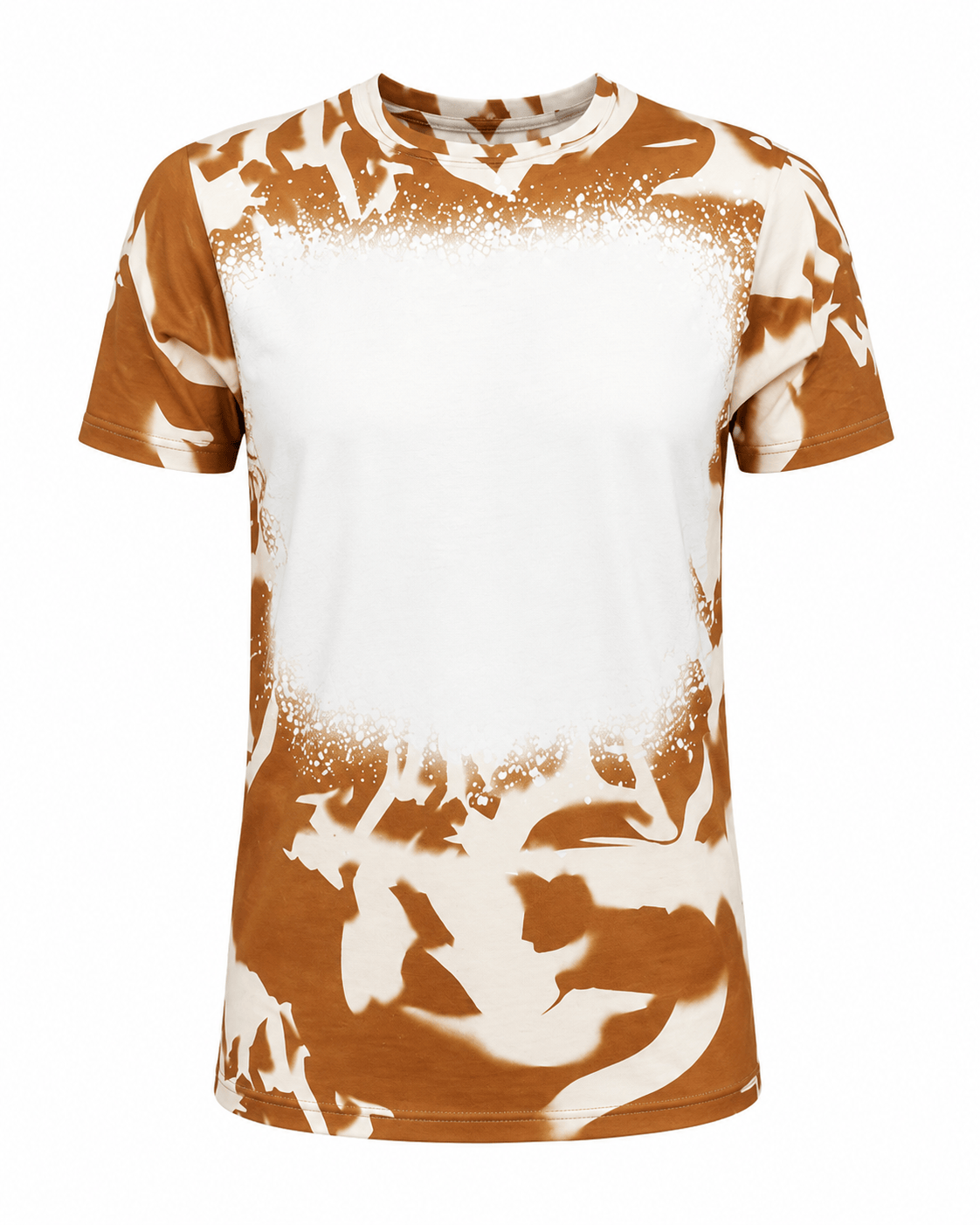 ILTEX Apparel Women's Clothing Brown Western Blank Faux Bleached Top