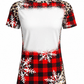 ILTEX Apparel Women's Clothing Buffalo Plaid Cheetah Snowflakes Blank Faux Bleached Top