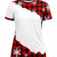 ILTEX Apparel Women's Clothing Buffalo Plaid Snowflake White Blank Top