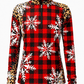 ILTEX Apparel Women's Clothing Cheetah Buffalo Plaid Snowflakes Quarter Zip Top